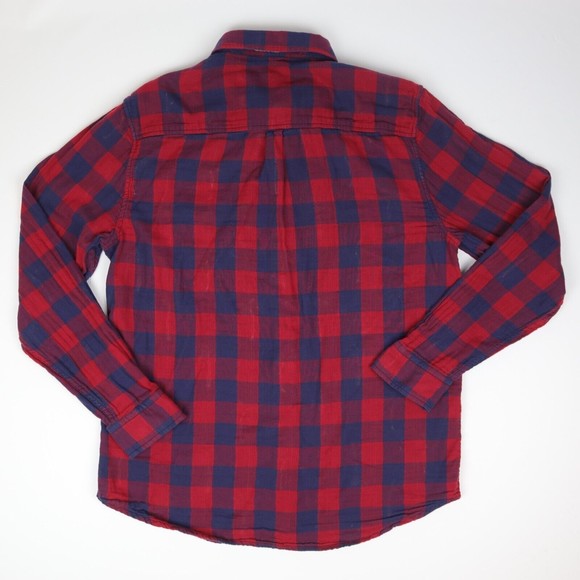 Chubbies Pearl Snap Shirt The Inside Out Flip Reverse It Navy Plaid Palms Mens L - Picture 9 of 9